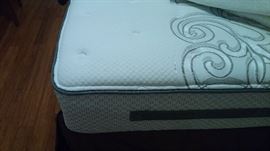Queen mattress, box springs and frame