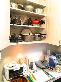 Pots and pans, appliances.