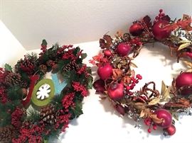 All kinds of wreaths.