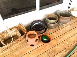 Pots, baskets.