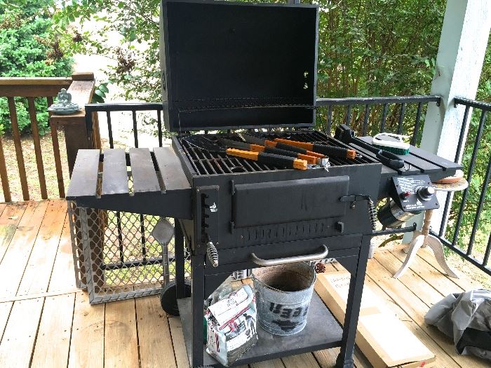 Grill and accessories.
