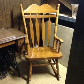 Vintage high back rocker