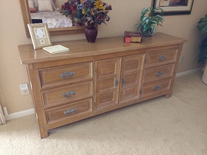 6 drawer chest W/ mirror in the master bedroom