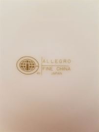 Allegro gold trimmed china   $6 for 6 plates