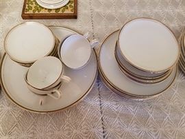 gold rimmed china