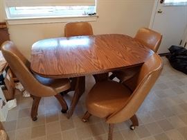 Kitchenette set with coaster chairs   $100