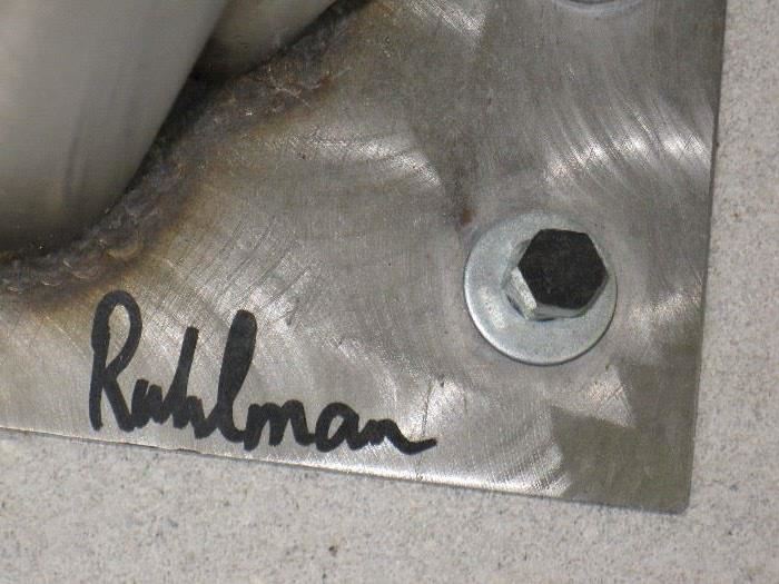 Signature on glass metal sculpture - Ruhlman