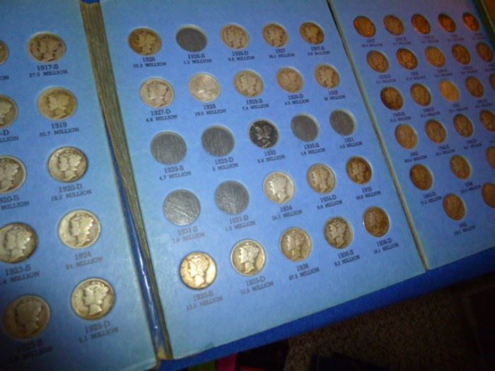 Several Whitman Books With Early Silver Coins