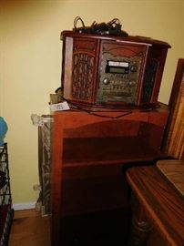 radio  and  bookcase-   RADIO  IS  SOLD