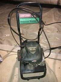 Craftsman pressure washer, 6 HP, 2,300 PSI.