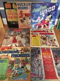 Vintage vinyl--approximately 100 LPs and 100 45s.