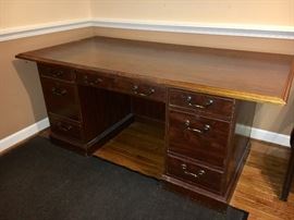 Wood executive desk.