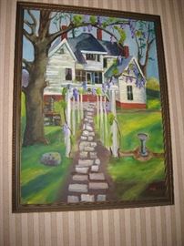 Oil painting by local artist Arthur Huie.