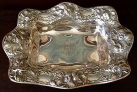 Sterling, Gorham Art Nouveau "Poppy" Dish 10"x12"
