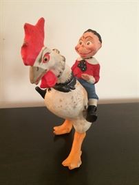 1930'c Comic Bobbing-Head Character, riding a Rooster 