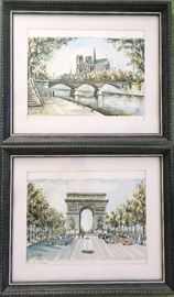 Views of Paris: Arc de Triomphe & Notre Dame 