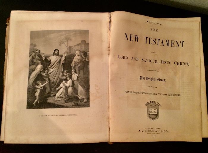 Family Bible, A.J. Holman & Co., Philadelphia, printed 1872