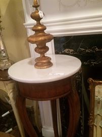 Marble top plant stand