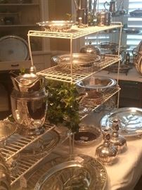 Huge array of silver plate (and some sterling) serving pieces
