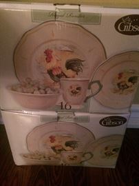 Two sets of rooster dishes - never used