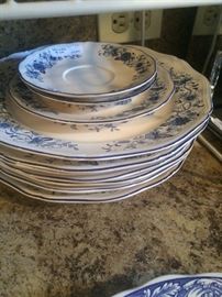 Sangostone blue & white dishes