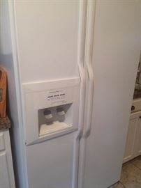 White KitchenAid refrigerator