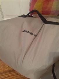 Eddie Bauer Comfort Shell over-sized sleeping bag with removable hood
