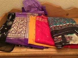 Beautiful Indian Vintage Saris. 