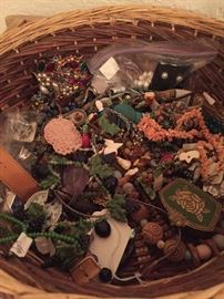 Jewelry- The majority are beautiful handmade beaded necklaces. Vintage jewelry too. 