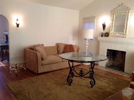 Beautiful Custom Made Designer Sofa in Beige Soft Fabric. Super Comfy