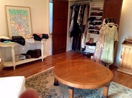 Lots of Clothes, Shoes, Handbags and Belts.  A few absolutely beautiful vintage dresses. 