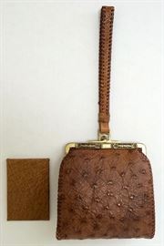 VINTAGE 1900'S OSTRICH LEATHER PURSE