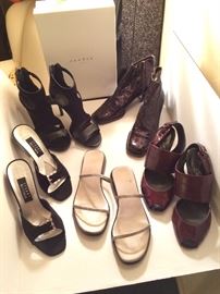 GUCCI SANDALS, STUART WEITZMAN SPRINGOLATORS, TRUSADI BOOTS, TRUSSARDI PATENT LEATHER BOOTS ETC.