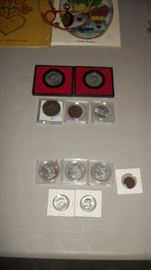 AUCTION ITEMS- 2- 1921 & 1900 silver dollars and misc