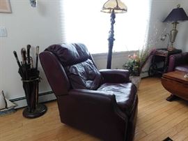 Leather recliner
