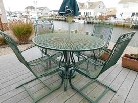 Wrought iron patio set