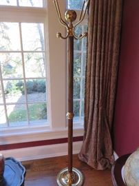 BRASS AND LACQURED COAT TREE
DECORATIVE CRAFTS INC.  
