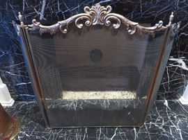 3 FOLD ORNATE FIRE SCREEN - purchased at the Antique Show at the Community House Hinsdale.