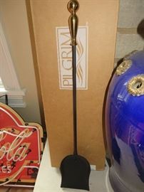 PILGRAM FIREPLACE TOOL SET & STAND (NEW IN BOX)