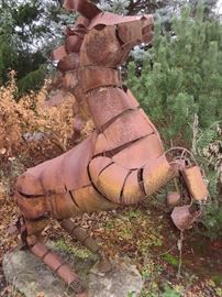 LEAPING HORSE   GARDEN OUTDOOR SCULPTURE
LIFE SIZE - VERY LARGE