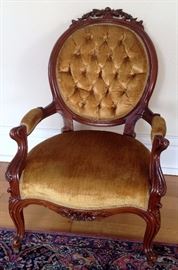Mens Victorian Parlor Chair w/ Arms