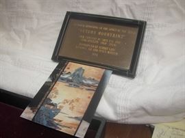 Plaque that hung with piece in the National Air & Space Museum.