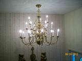 Huge brass chandalier for a huge foyer statement!