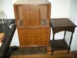 Vintage record album storage cabinets