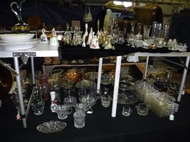 Elegant glassware, Candlewick snack sets, bell collection