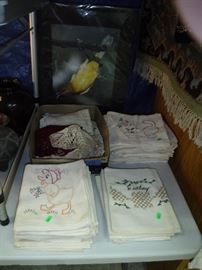 Hand embrodery dish towels (very old)