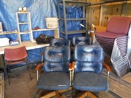 Banquet chairs, rolling chairs