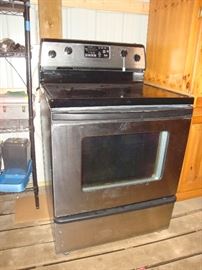 Working Elec glass top Stainless Steel Stove