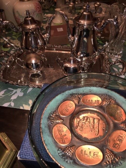 Seder Plate and Tea Set