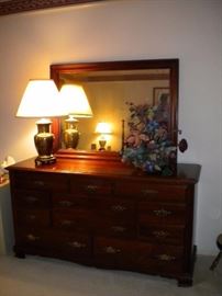 Dresser and mirror